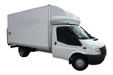Van Hire Birkenhead - White Ford Luton Box with Tail Lift - Van hire Birkenhead